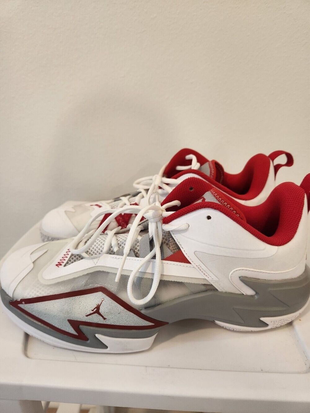 Nike Jordan One Take 3 White Gym Red Basketball Shoes Size 10.5